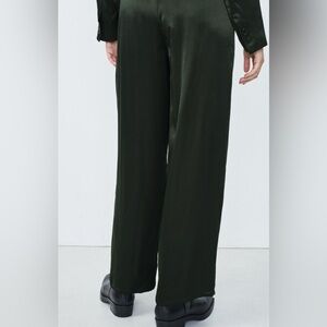 Rena Rowan dark green silk wide pants size 22